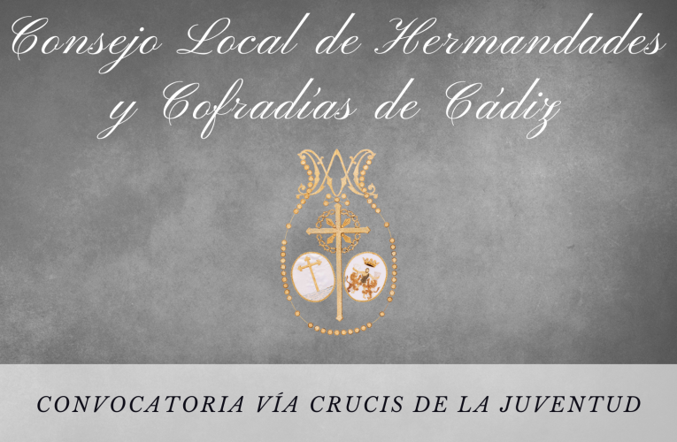 Los jóvenes participan este sábado en el rezo del Vía Crucis en la iglesia de Santa Cruz