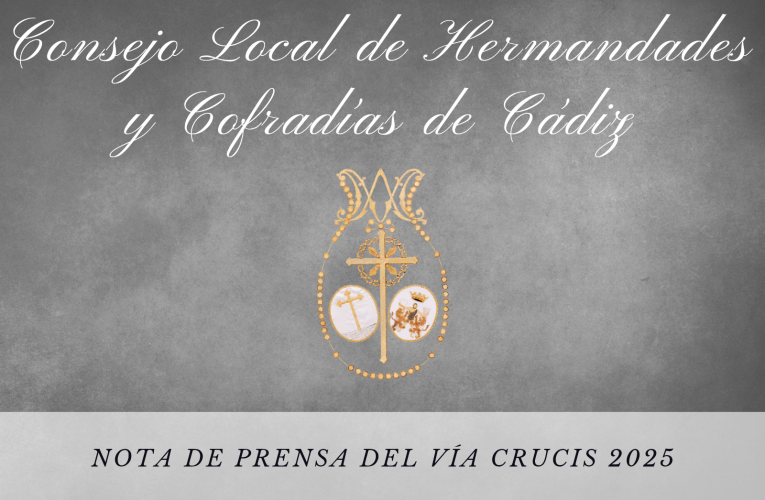 La imagen de Nuestra Señora de las Angustias de la cofradía de Caminito preside este lunes el Vía Crucis de las Hermandades y Cofradías De Cádiz