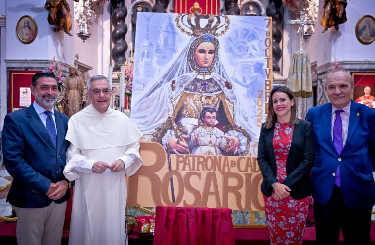 La iglesia de Santo Domingo ha acogido este martes la presentación del cartel con motivo de la festividad de la Virgen del Rosario, Patrona de la ciudad.