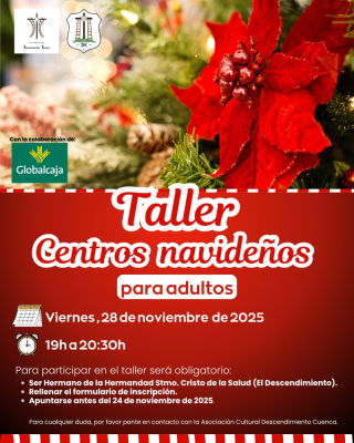 Taller de centros navideños para arrancar el programa de actividades de fin de año de El Descendimiento