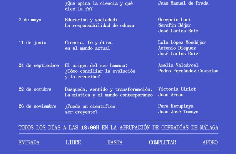 Programa y conferencias del ciclo "Fe" – Agrupación de Cofradías de Málaga